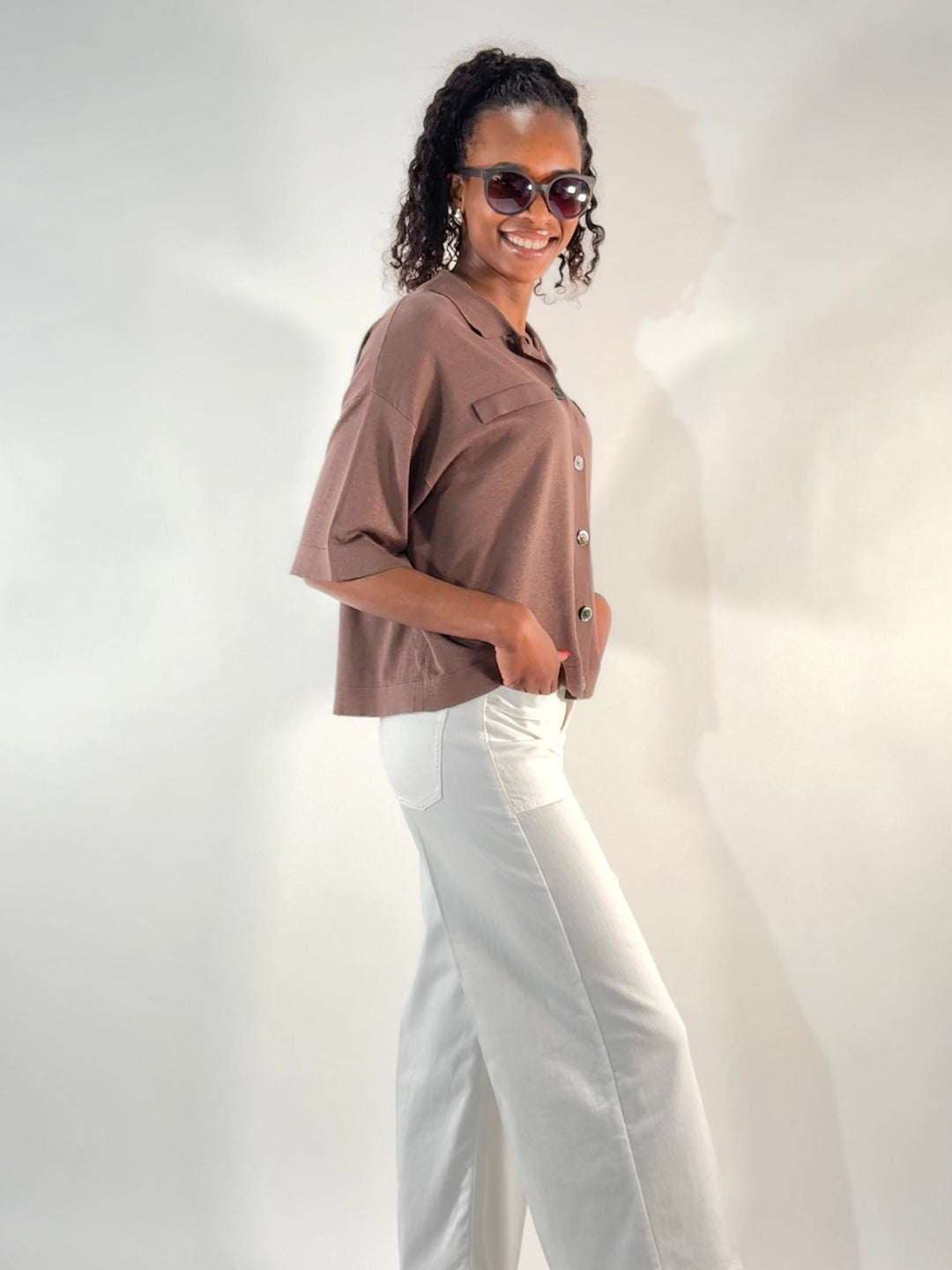 Polo Cardigan 1/2-Arm