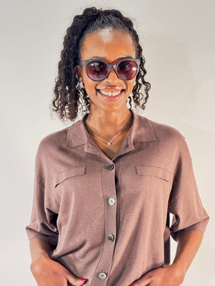Polo Cardigan 1/2-Arm