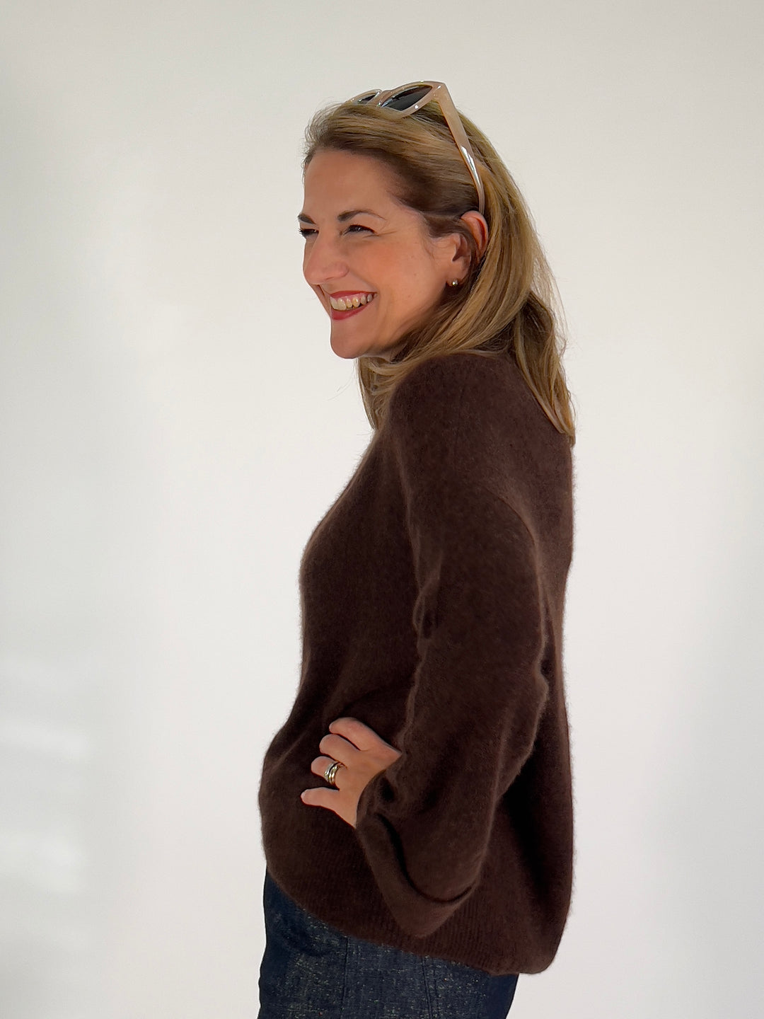 Rollkragen-Pulli mit Cashmere