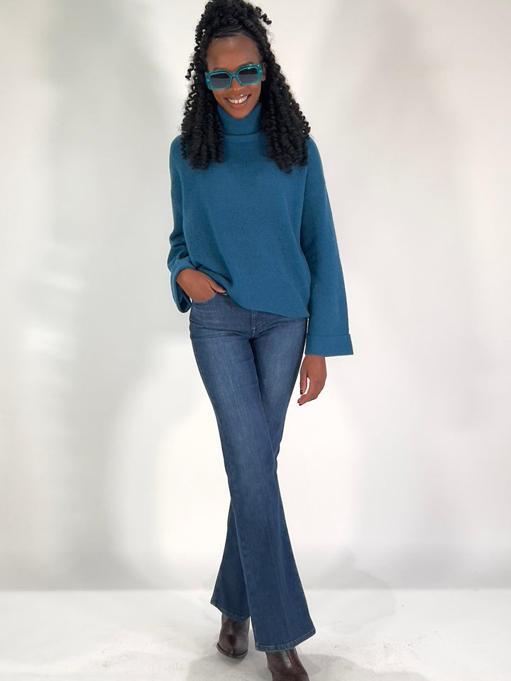 Rollkragen-Pulli mit Cashmere