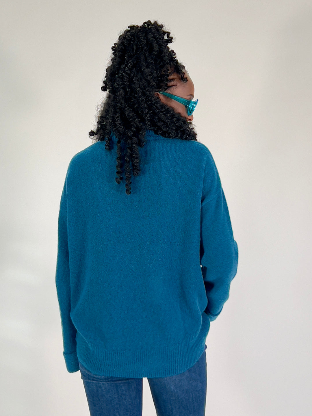 Rollkragen-Pulli mit Cashmere