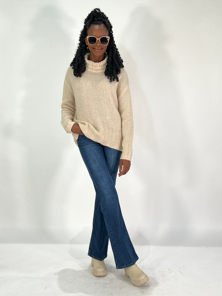 Rollkragen-Pulli Cashmere Seide
