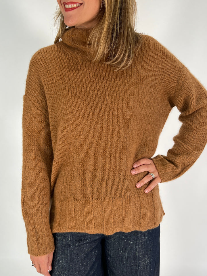 Rollkragen-Pulli Cashmere Seide