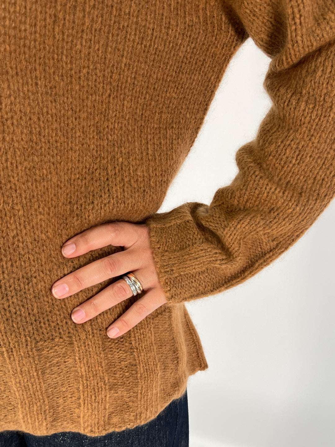 Rollkragen-Pulli Cashmere Seide