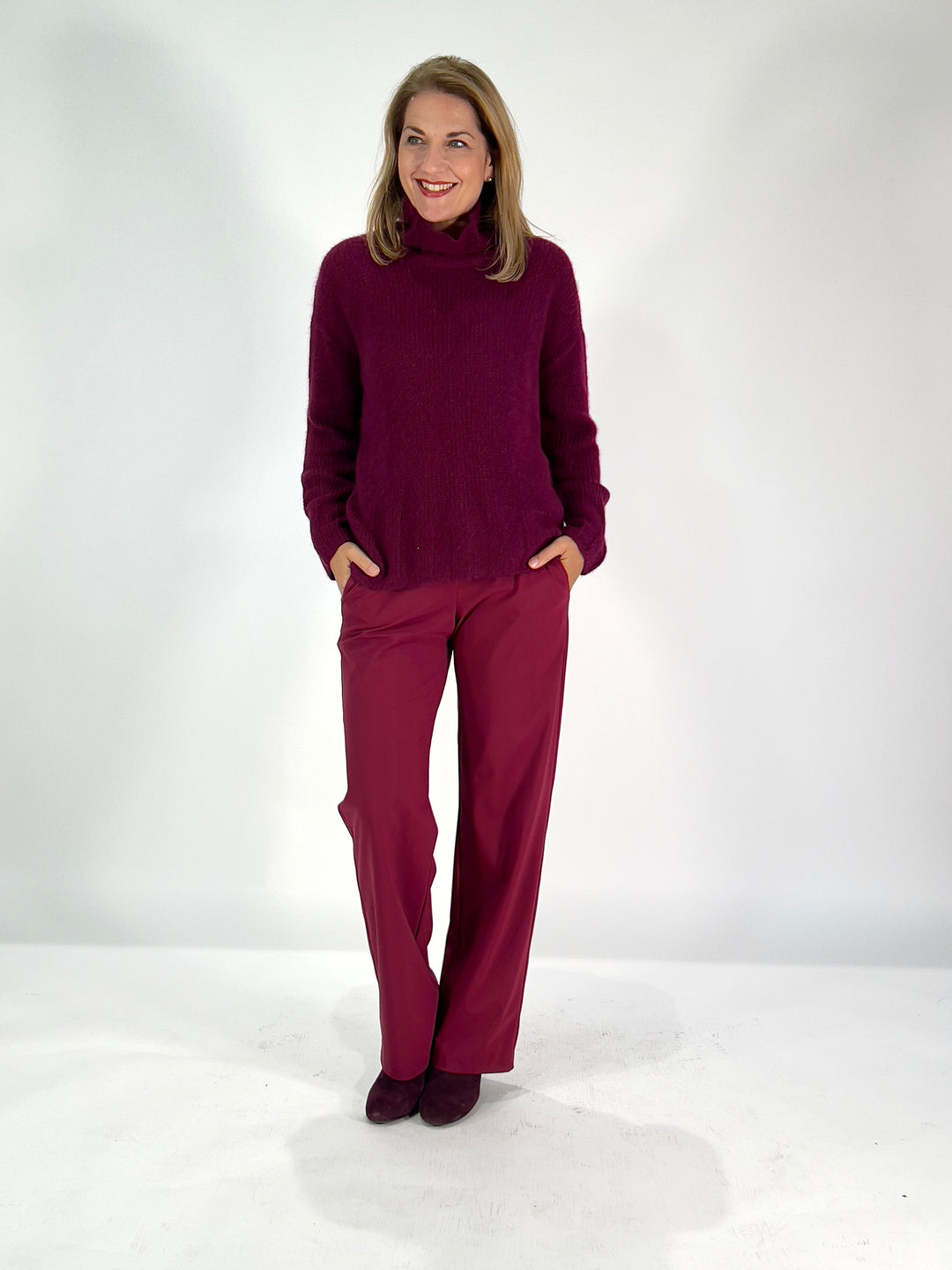 Rollkragen-Pulli Cashmere Seide
