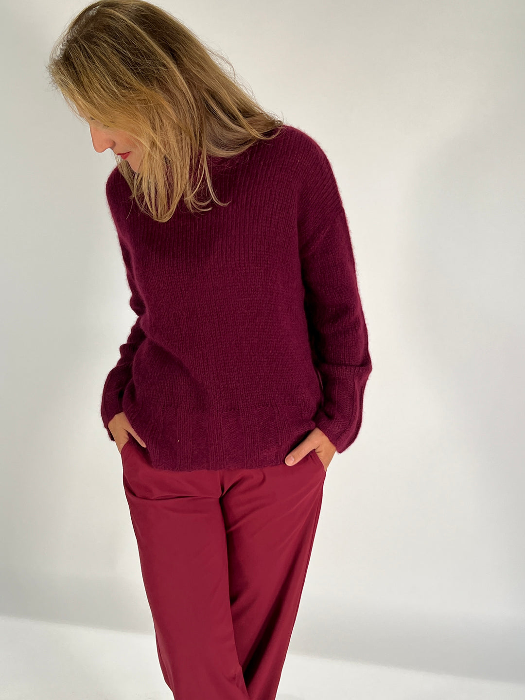 Rollkragen-Pulli Cashmere Seide