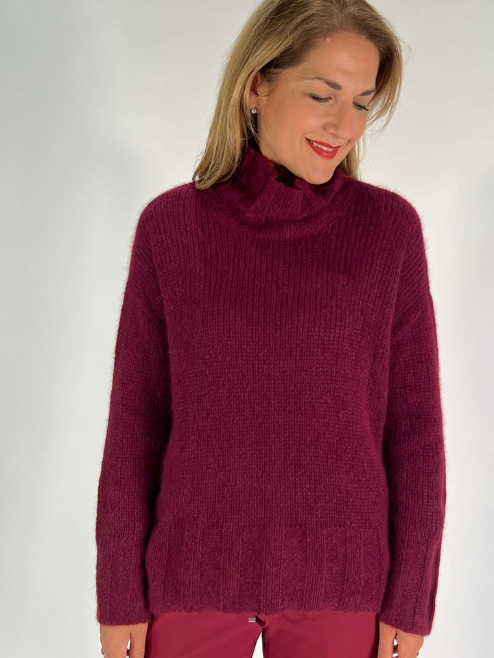 Rollkragen-Pulli Cashmere Seide
