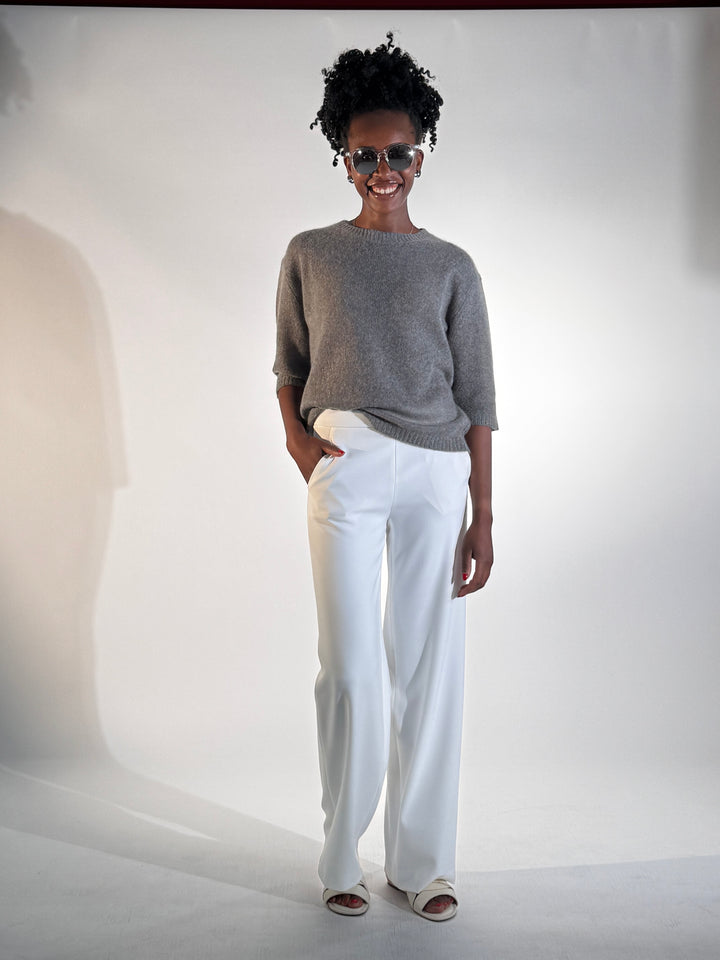Cashmere-Pulli  Rundhals 3/4-Arm