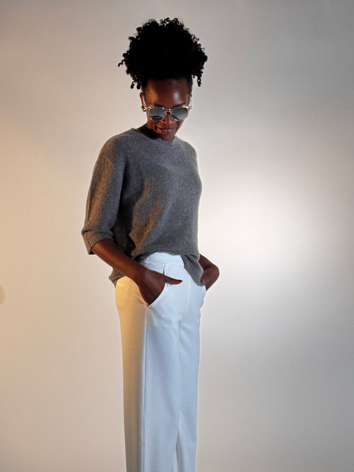 Cashmere-Pulli  Rundhals 3/4-Arm