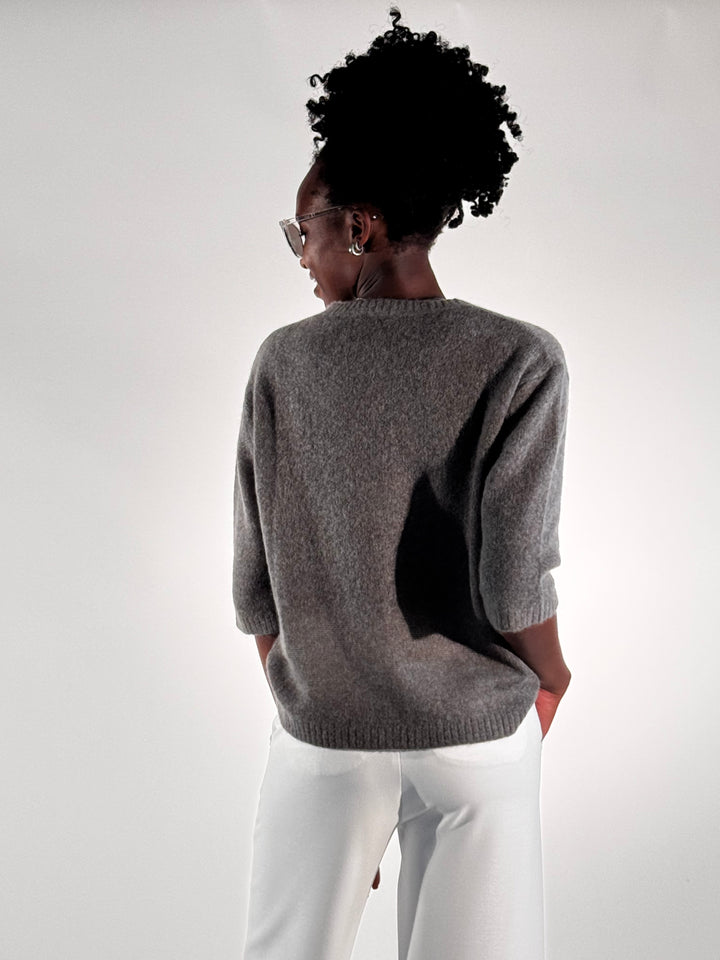 Cashmere-Pulli  Rundhals 3/4-Arm