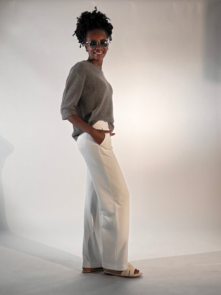 Cashmere-Pulli  Rundhals 3/4-Arm