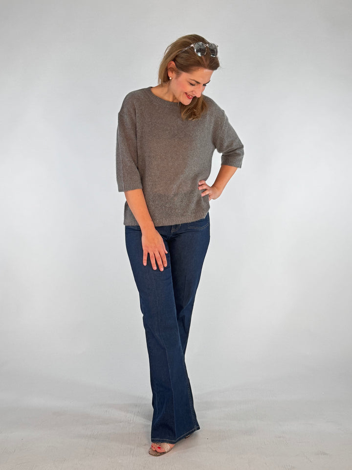 Cashmere-Pulli  Rundhals 3/4-Arm