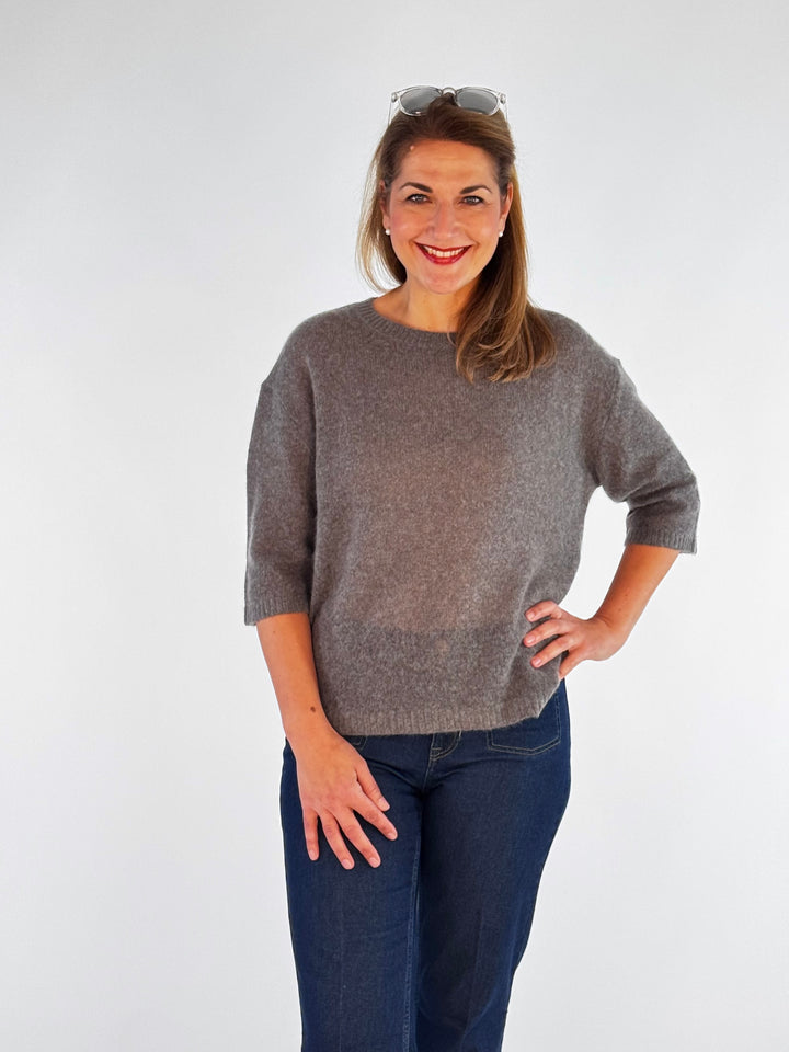 Cashmere-Pulli  Rundhals 3/4-Arm