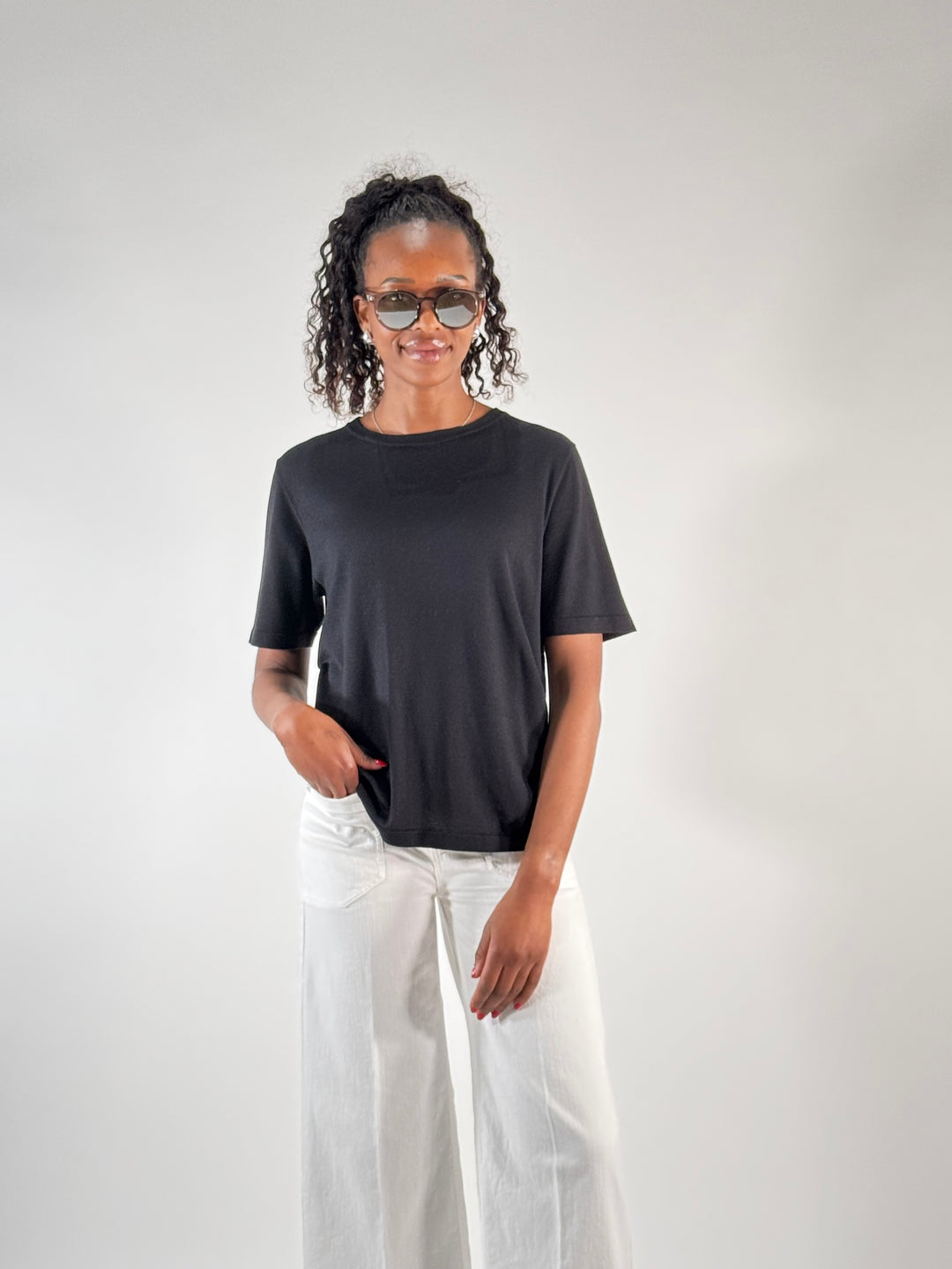 Crew-Neck-Pullover 1/2-Arm