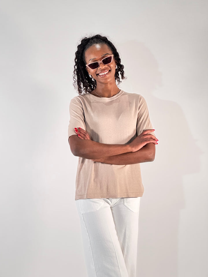 Crew-Neck-Pullover 1/2-Arm