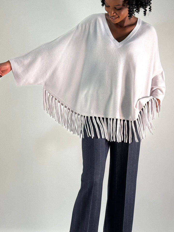V-Neck Poncho mit Arm