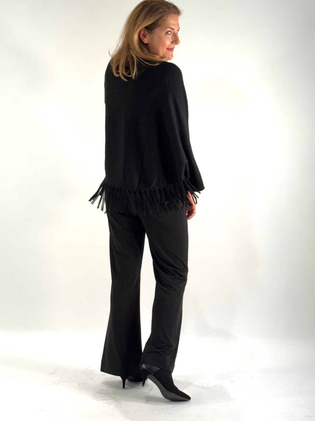 V-Neck Poncho mit Arm