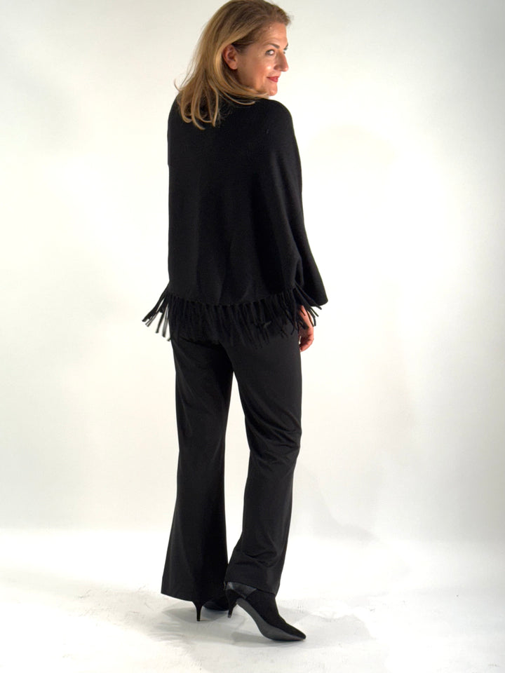 V-Neck Poncho mit Arm