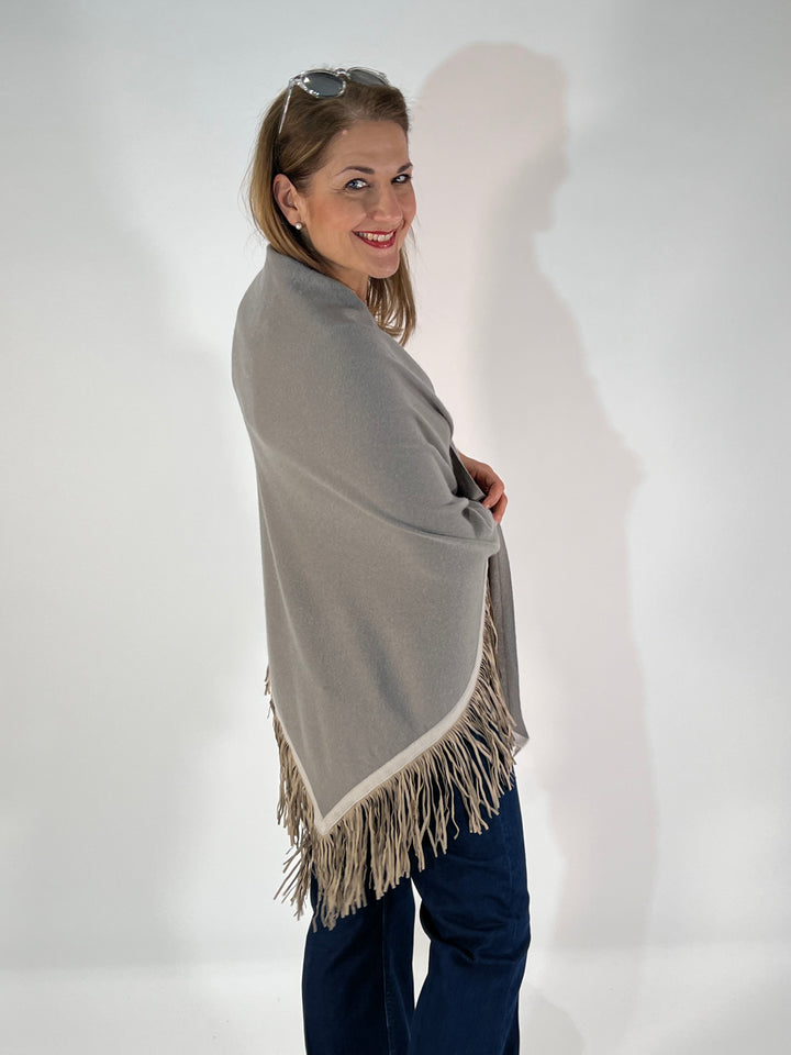 Dreieckstuch mit Lederfransen Vegan