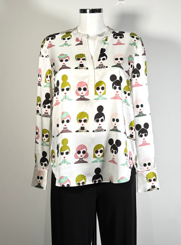 V-Seidenbluse Women