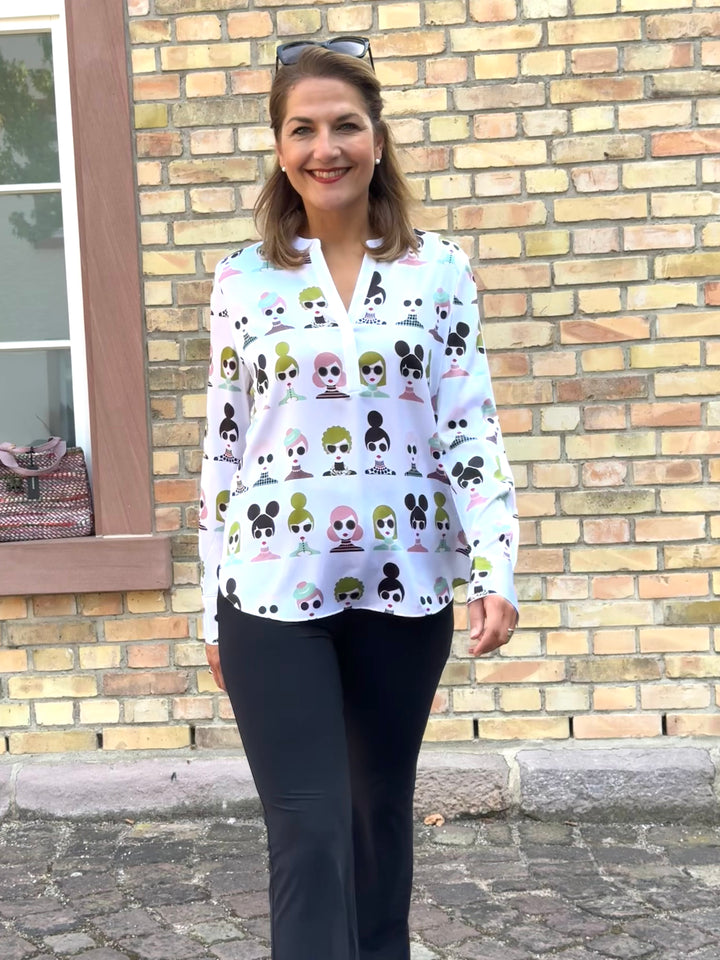 V-Seidenbluse Women