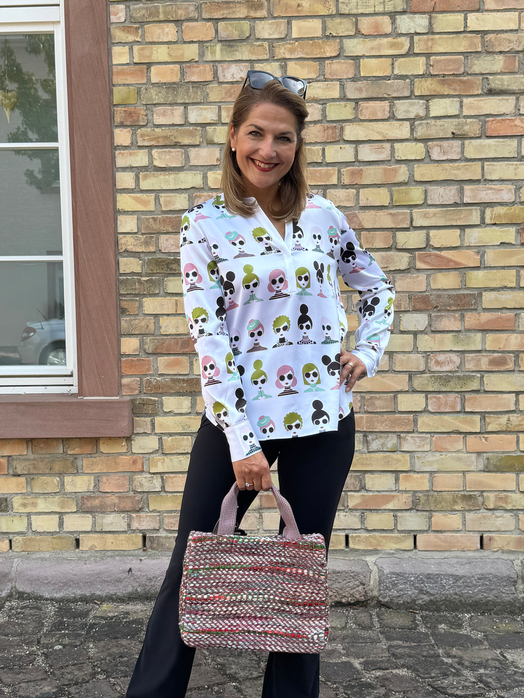 V-Seidenbluse Women