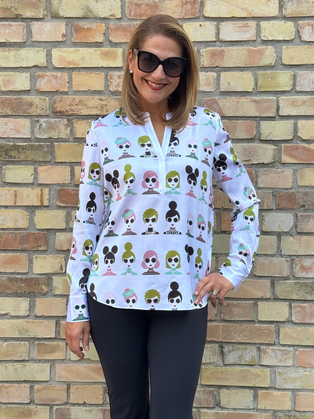 V-Seidenbluse Women