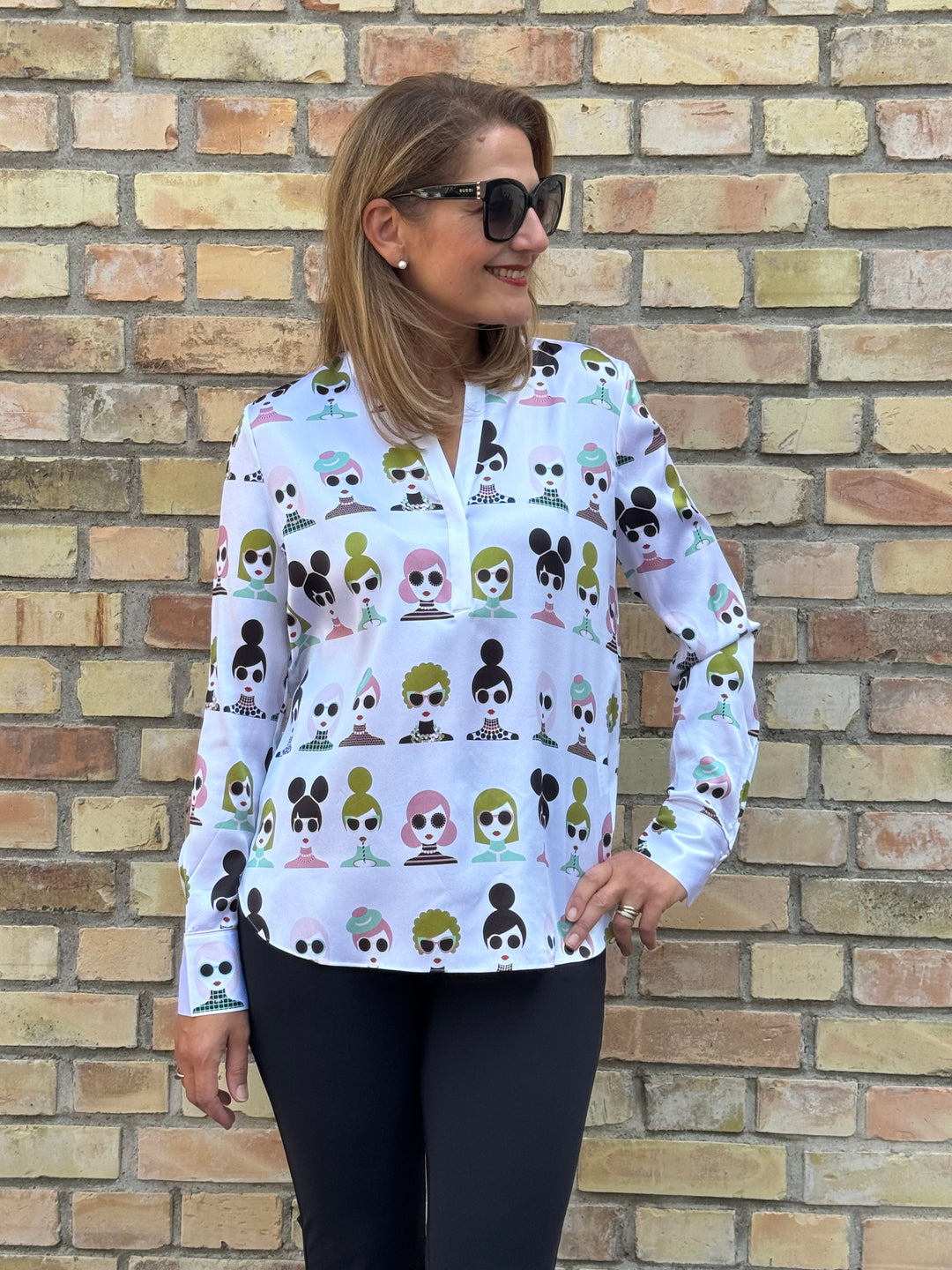 V-Seidenbluse Women