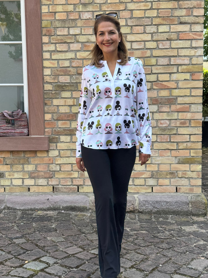 V-Seidenbluse Women