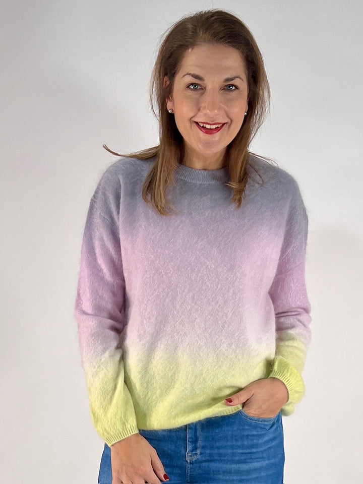 Pullover Brushed mit Farbverlauf