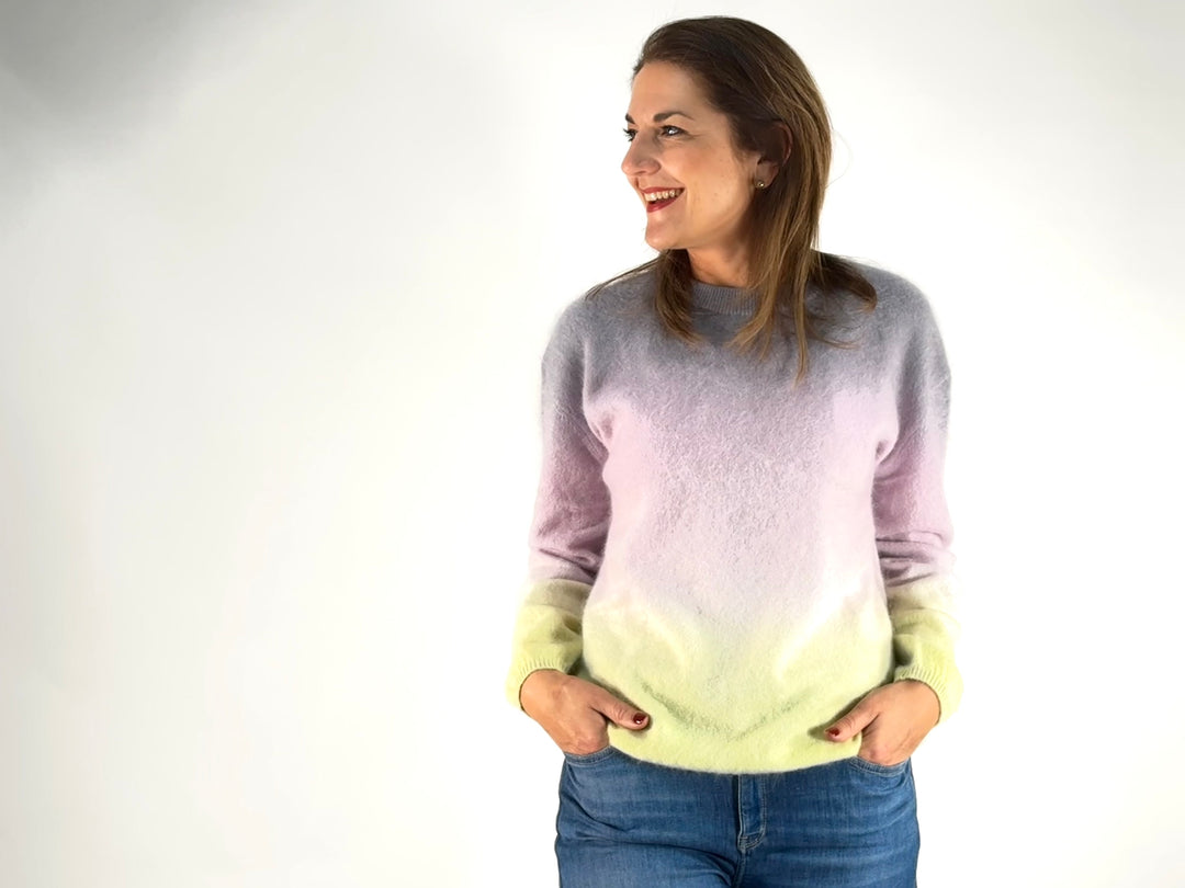 Pullover Brushed mit Farbverlauf
