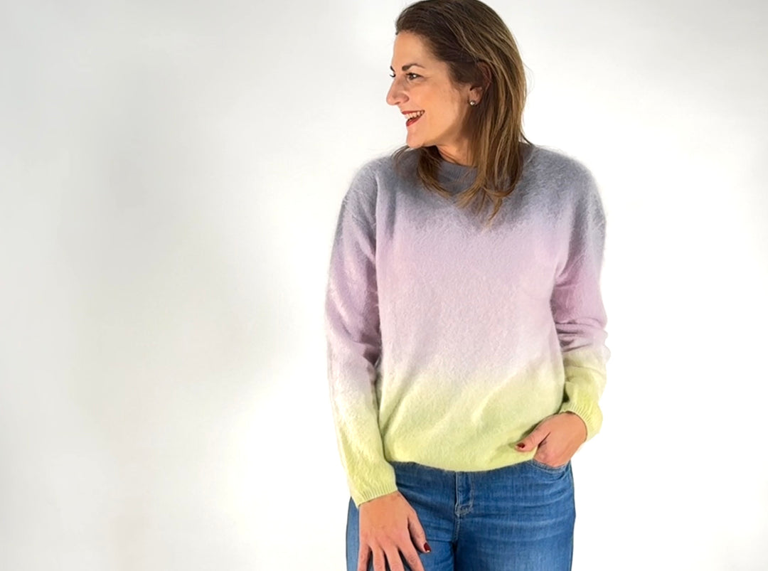 Pullover Brushed mit Farbverlauf