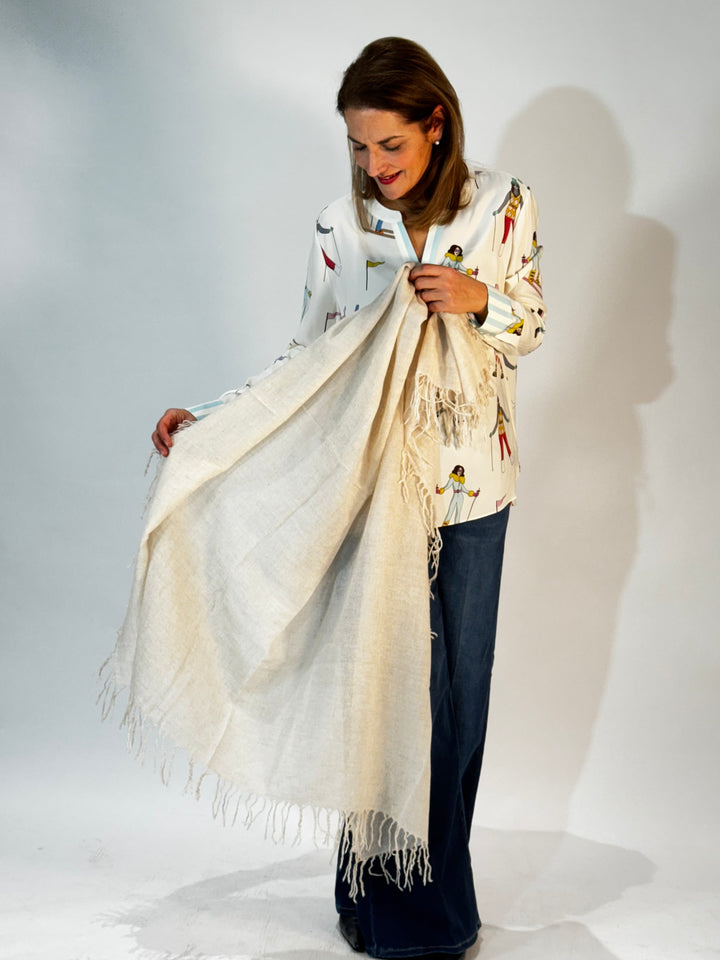 Woll-Schal mit Cashmere