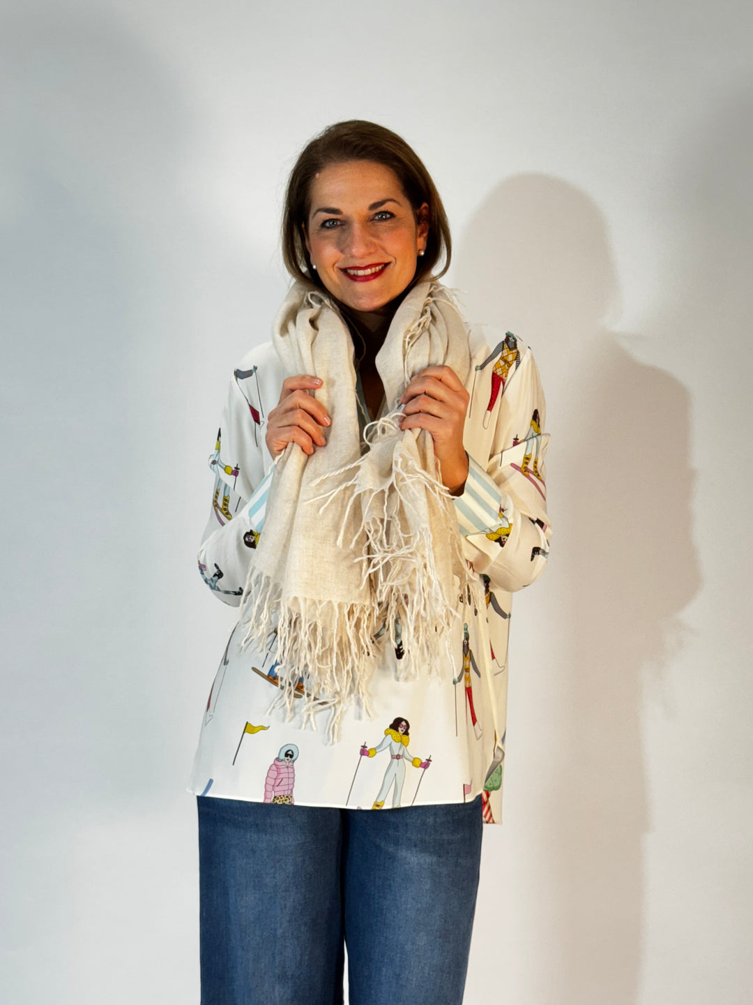 Woll-Schal mit Cashmere