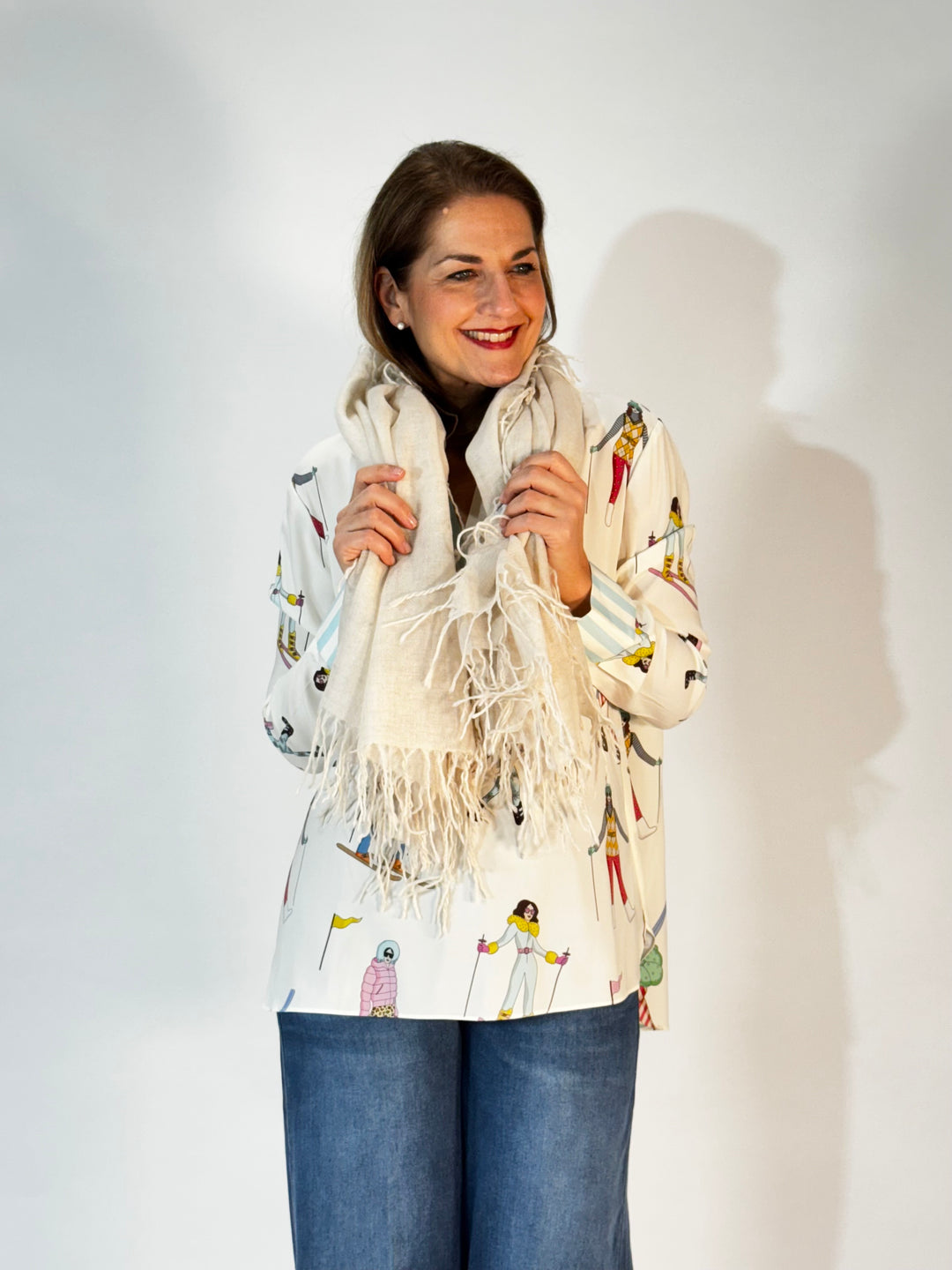 Woll-Schal mit Cashmere