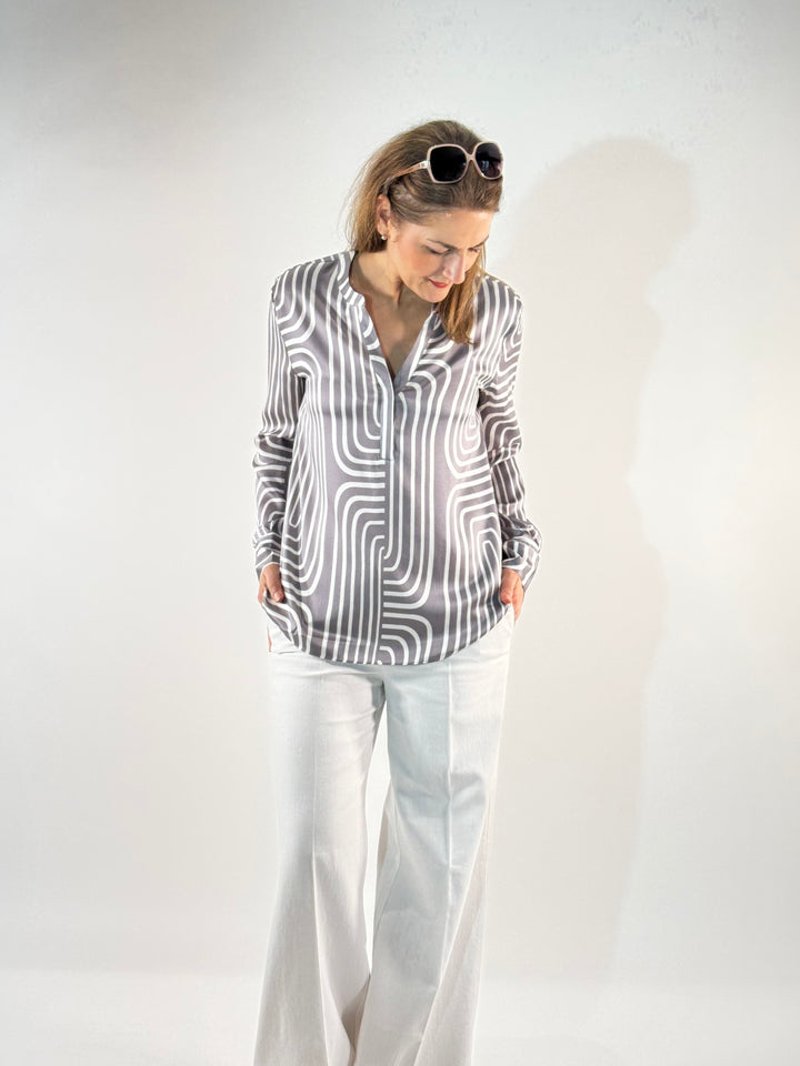 Bluse Grafik Print