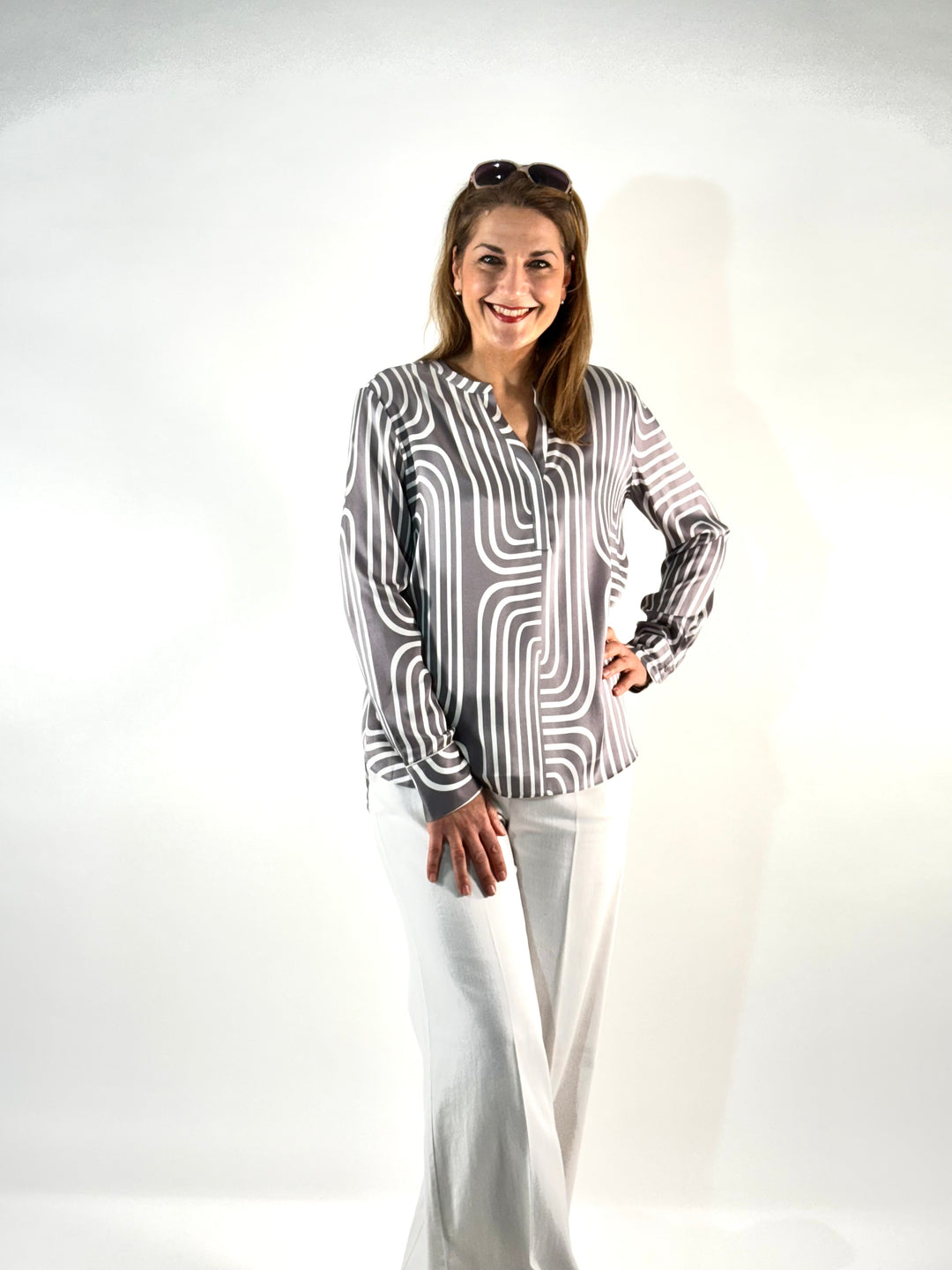 Bluse Grafik Print