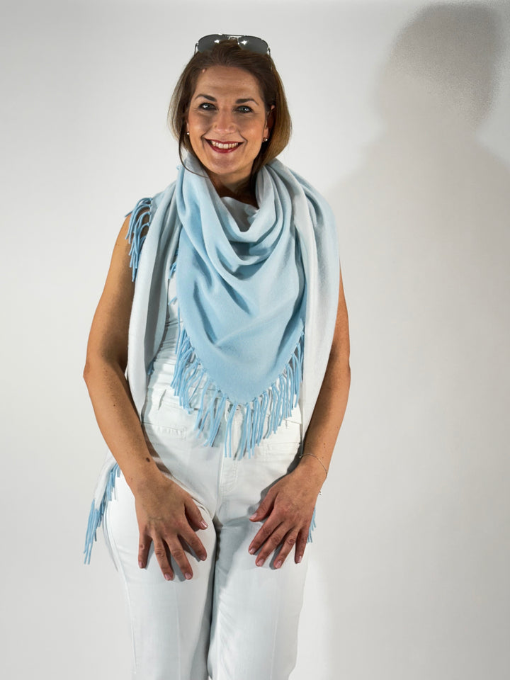 Dreieckstuch mit Fransen im Dégradé