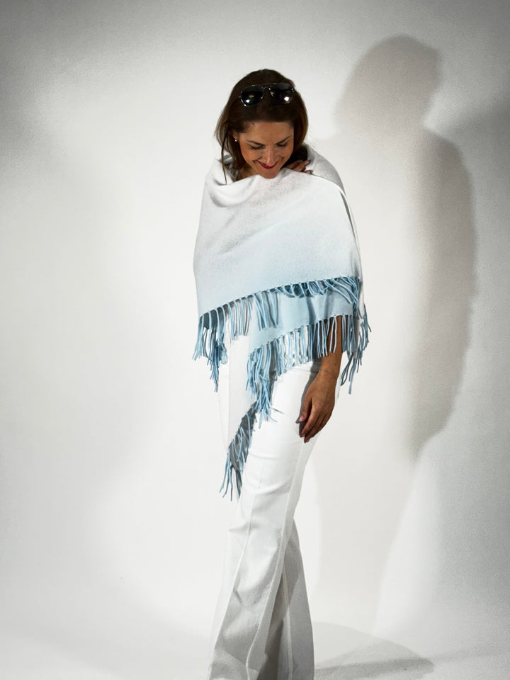 Dreieckstuch mit Fransen im Dégradé