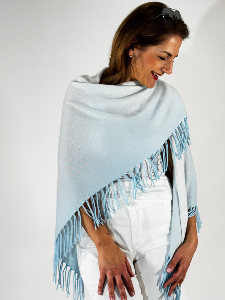 Dreieckstuch mit Fransen im Dégradé