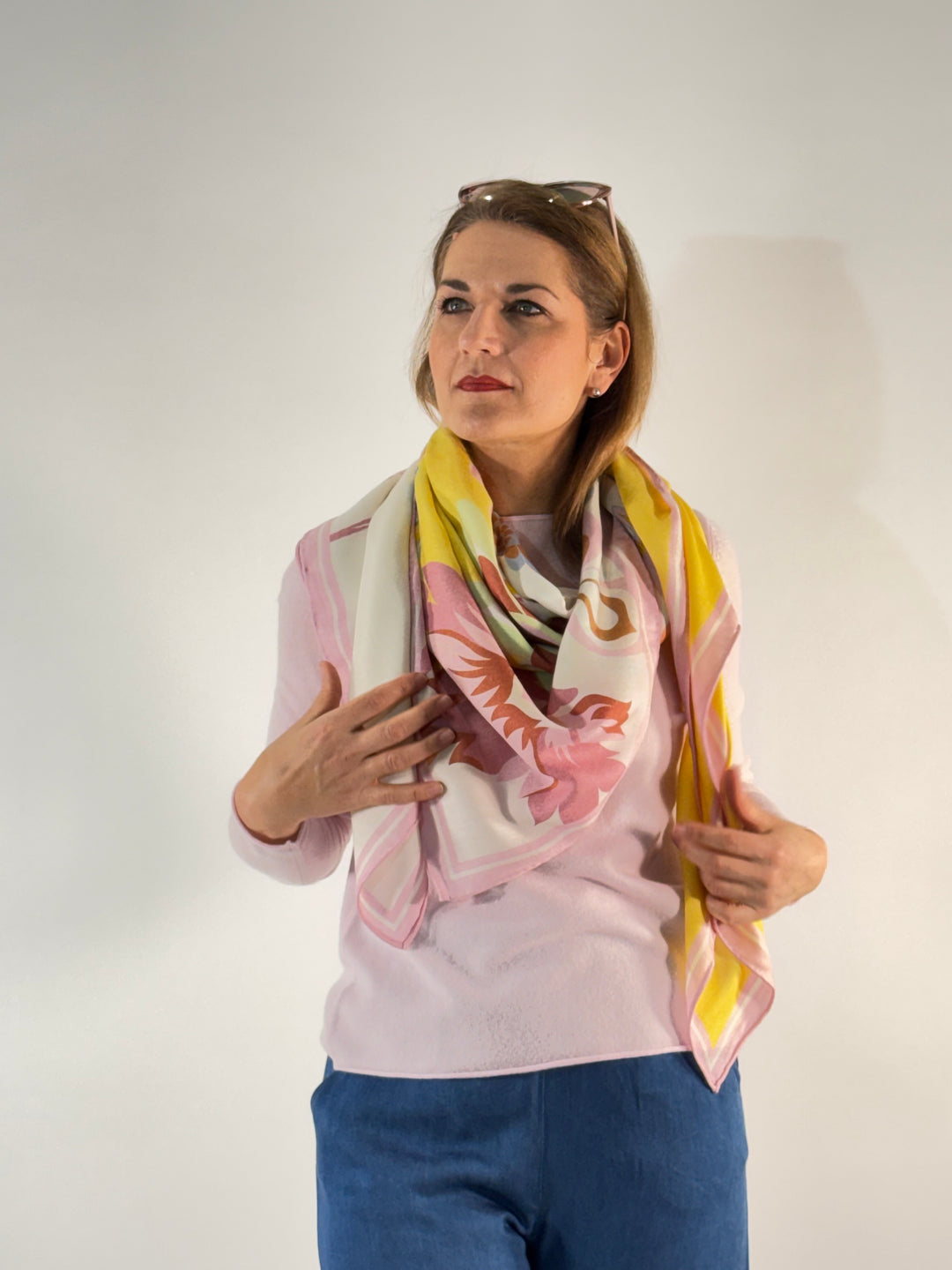 Tuch in Seide-Cashmere