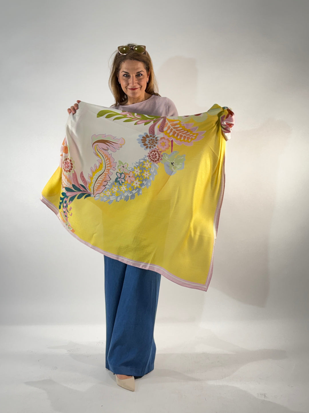 Tuch in Seide-Cashmere