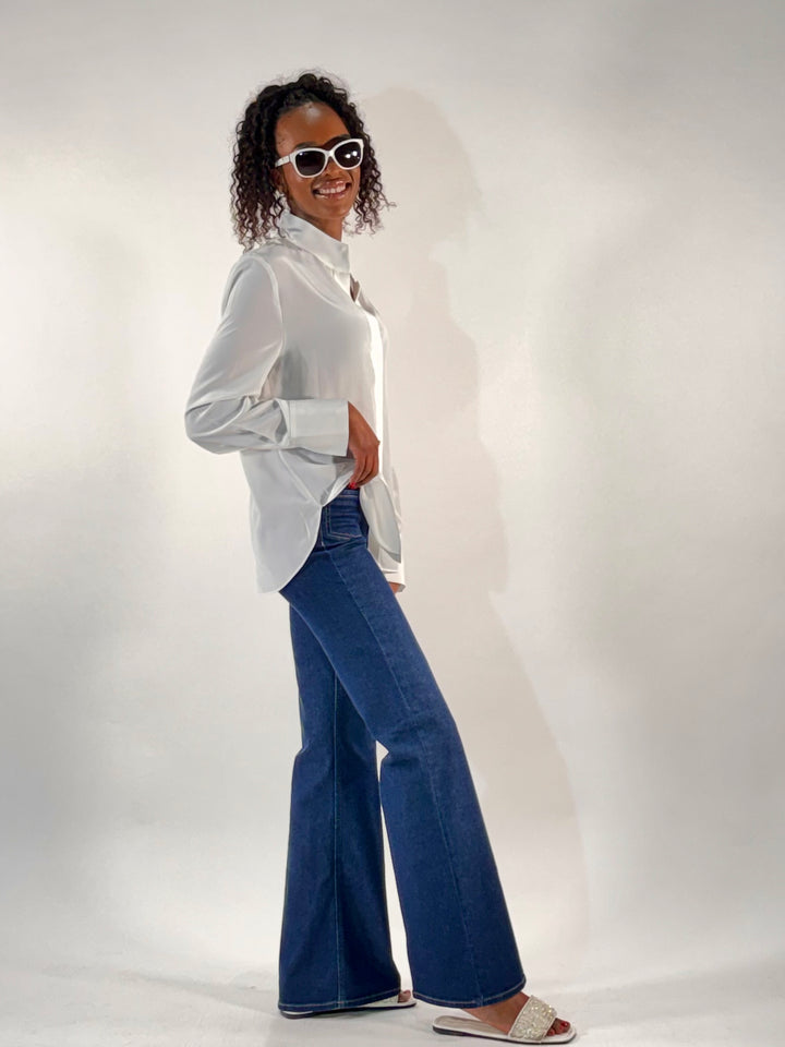 Edle Seidenbluse, matt