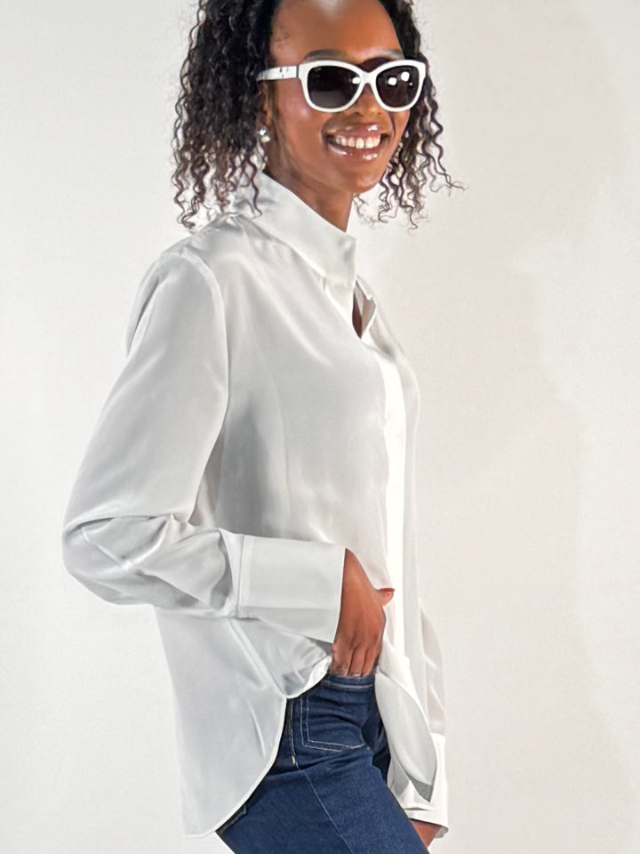 Edle Seidenbluse, matt