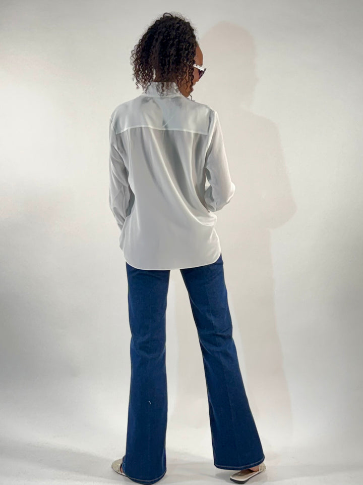 Edle Seidenbluse, matt