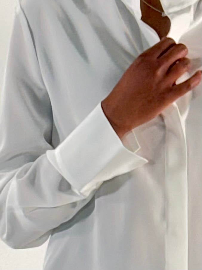 Edle Seidenbluse, matt