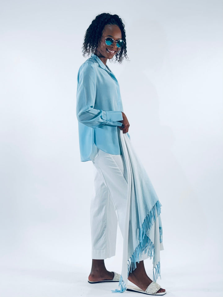 Edle Seidenbluse, matt