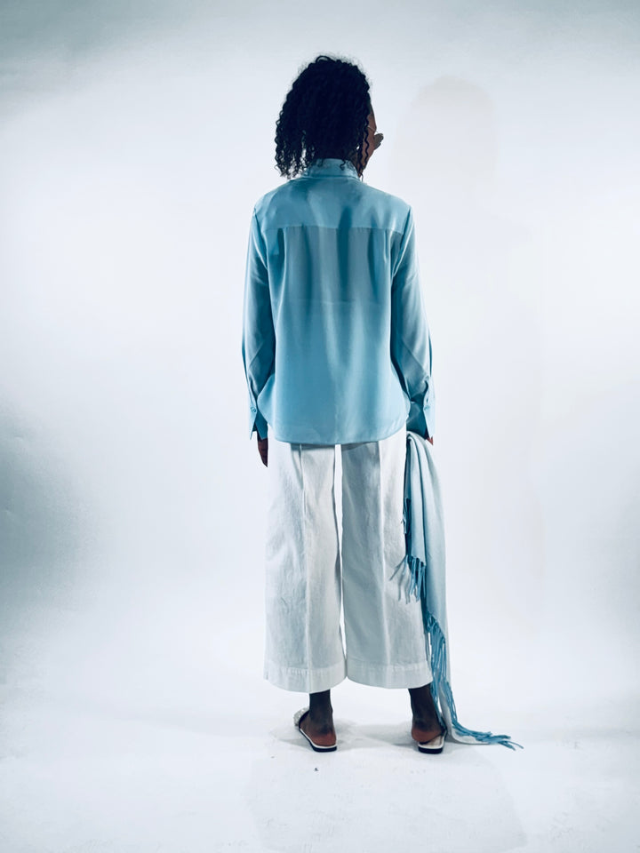 Edle Seidenbluse, matt