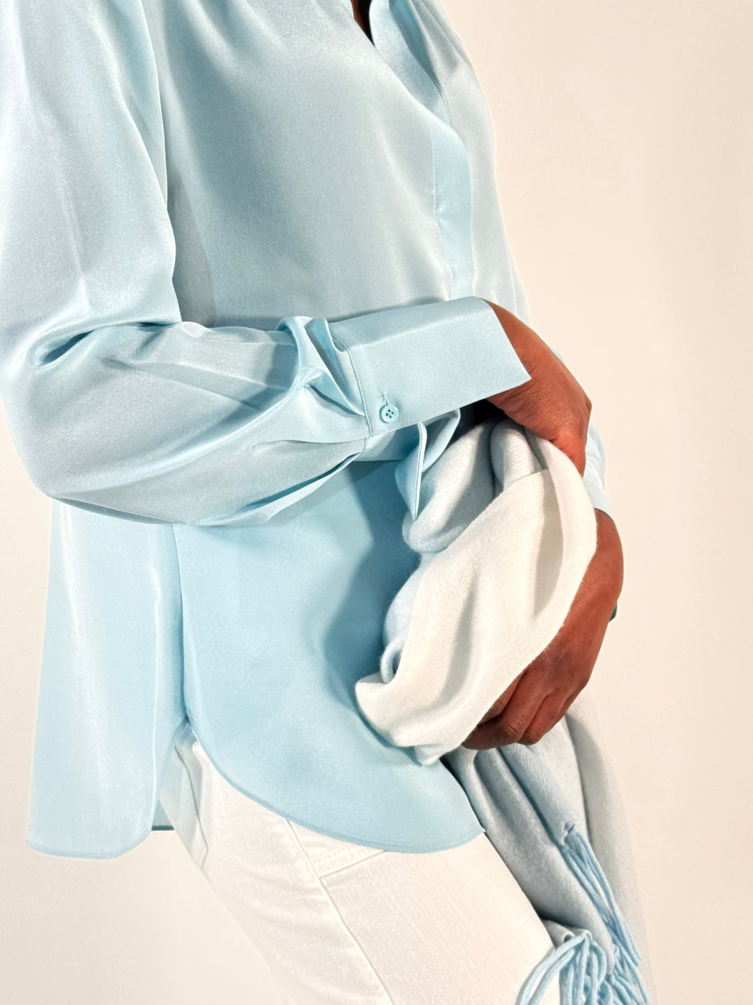 Edle Seidenbluse, matt