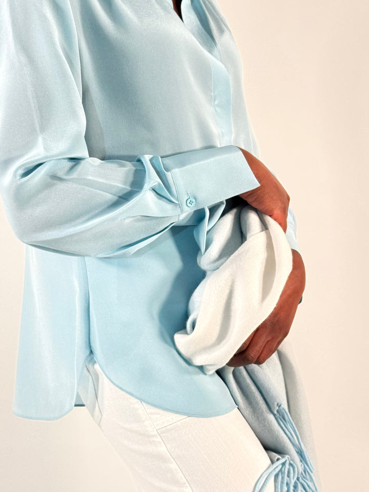 Edle Seidenbluse, matt